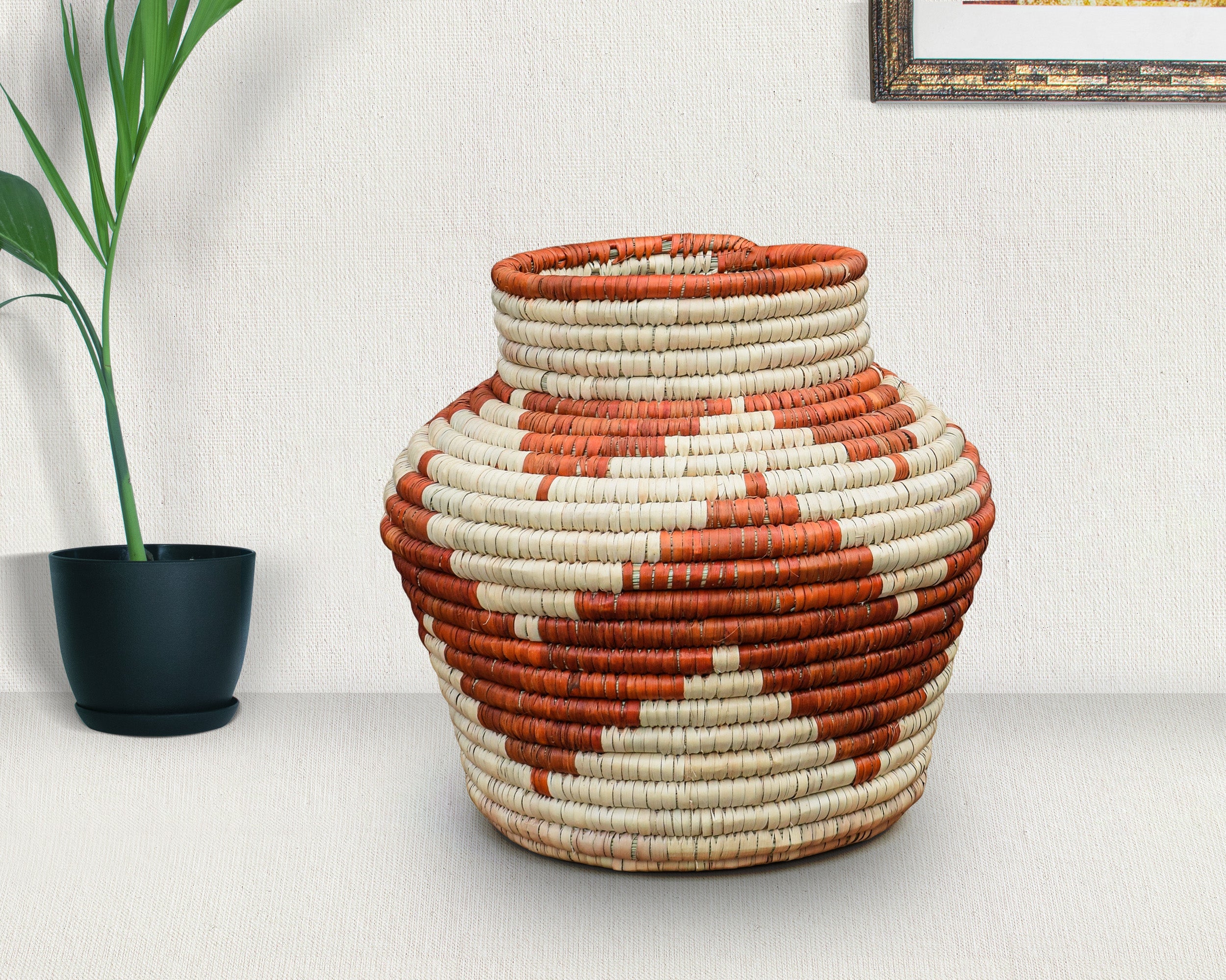 Terracotta Waves Potter Vase