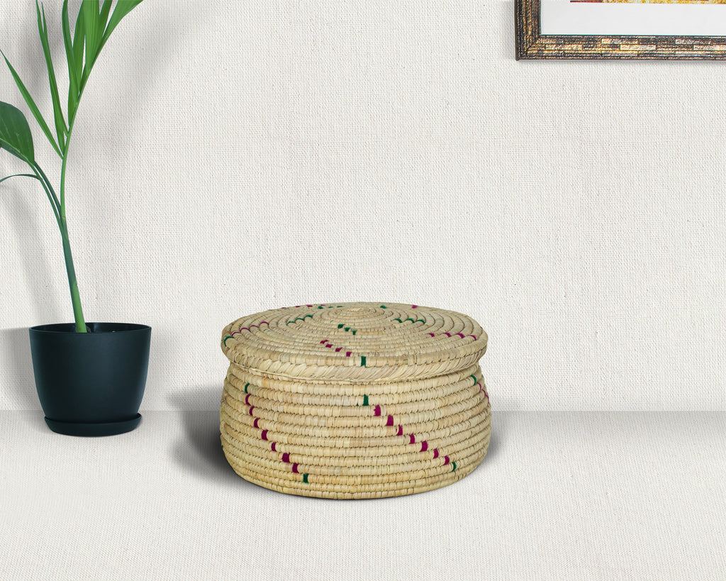 Natural Woolen Lid Basket PR-624-10