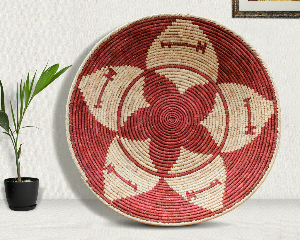 28" Dia Crimson Dogs Statement Wall Basket