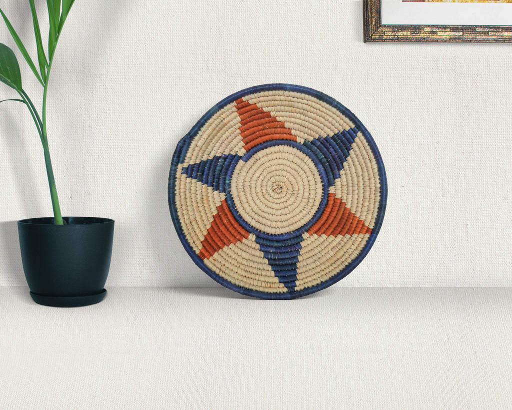 Blue & Orange Star Bowl Basket