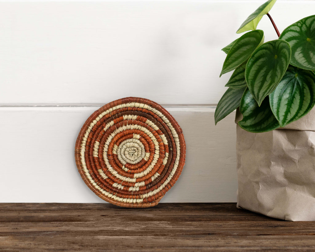 Boho Wheel Brown Miniature Basket Pack of 5 - LBW-1607-5 B