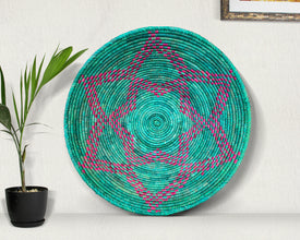 Green Pyramids Bowl Basket 22-Inch