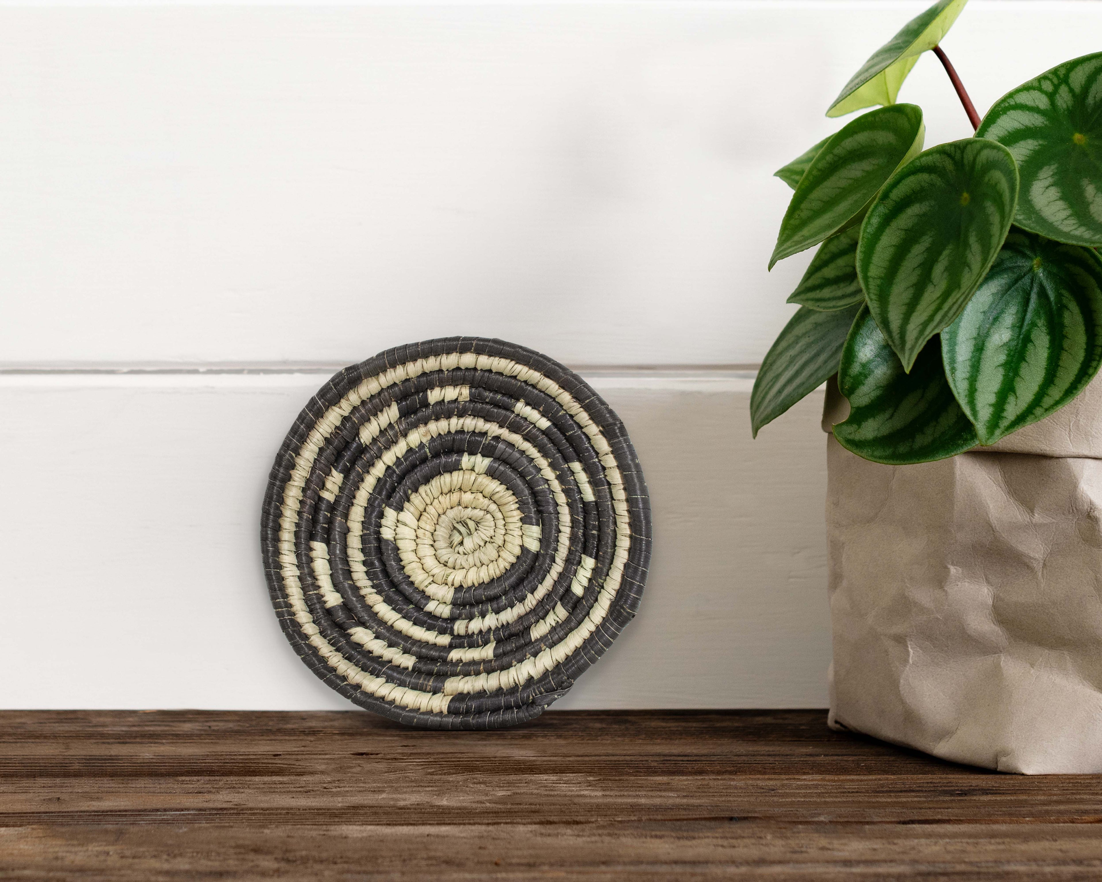 Boho Wheel Black Miniature Basket Pack of 5 - LBW-1607-5 A