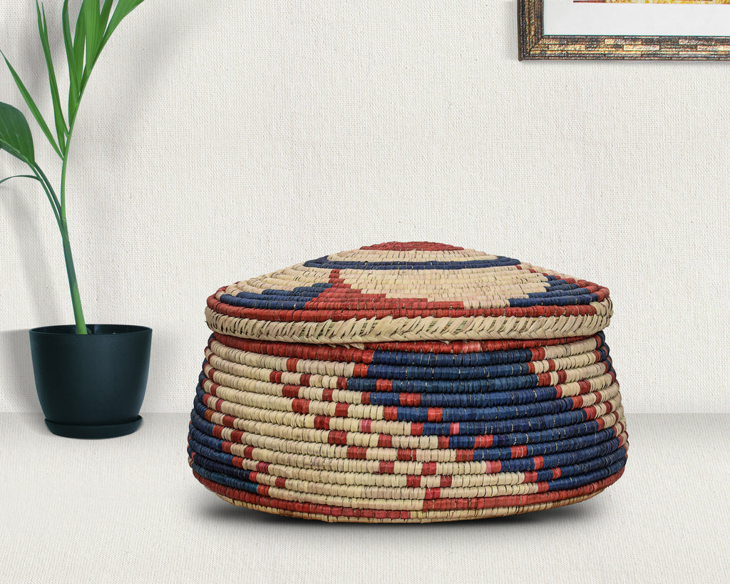 Blooming Flower Lidded Basket