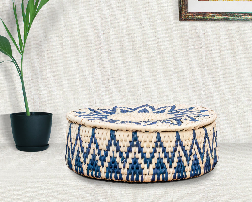 Midnight Bloom Lidded Basket