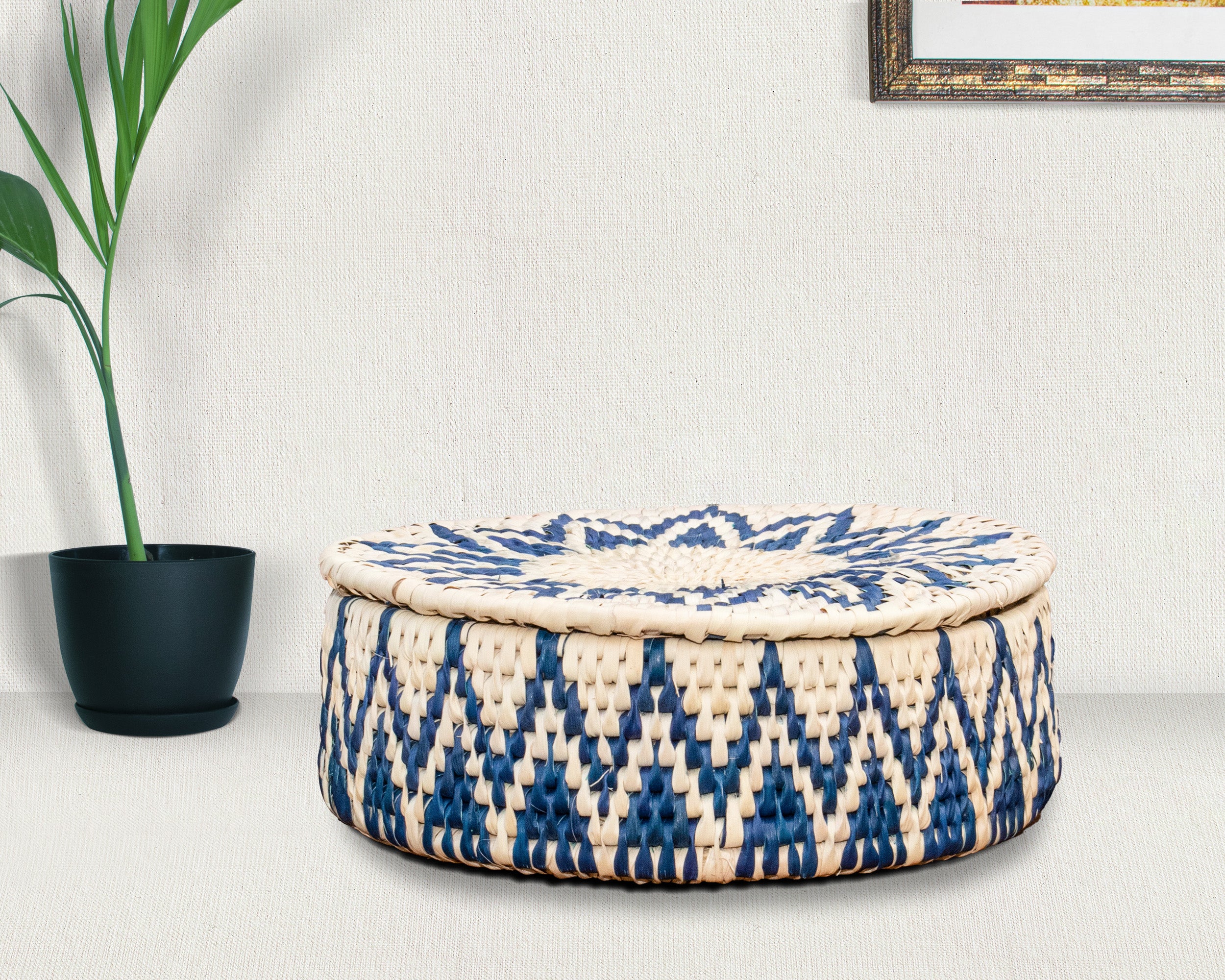 Midnight Bloom Lidded Basket