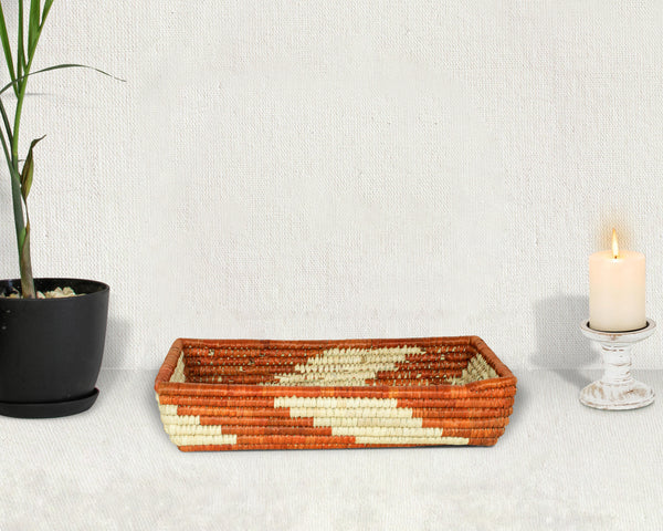 Storm Brown Woven Table Basket