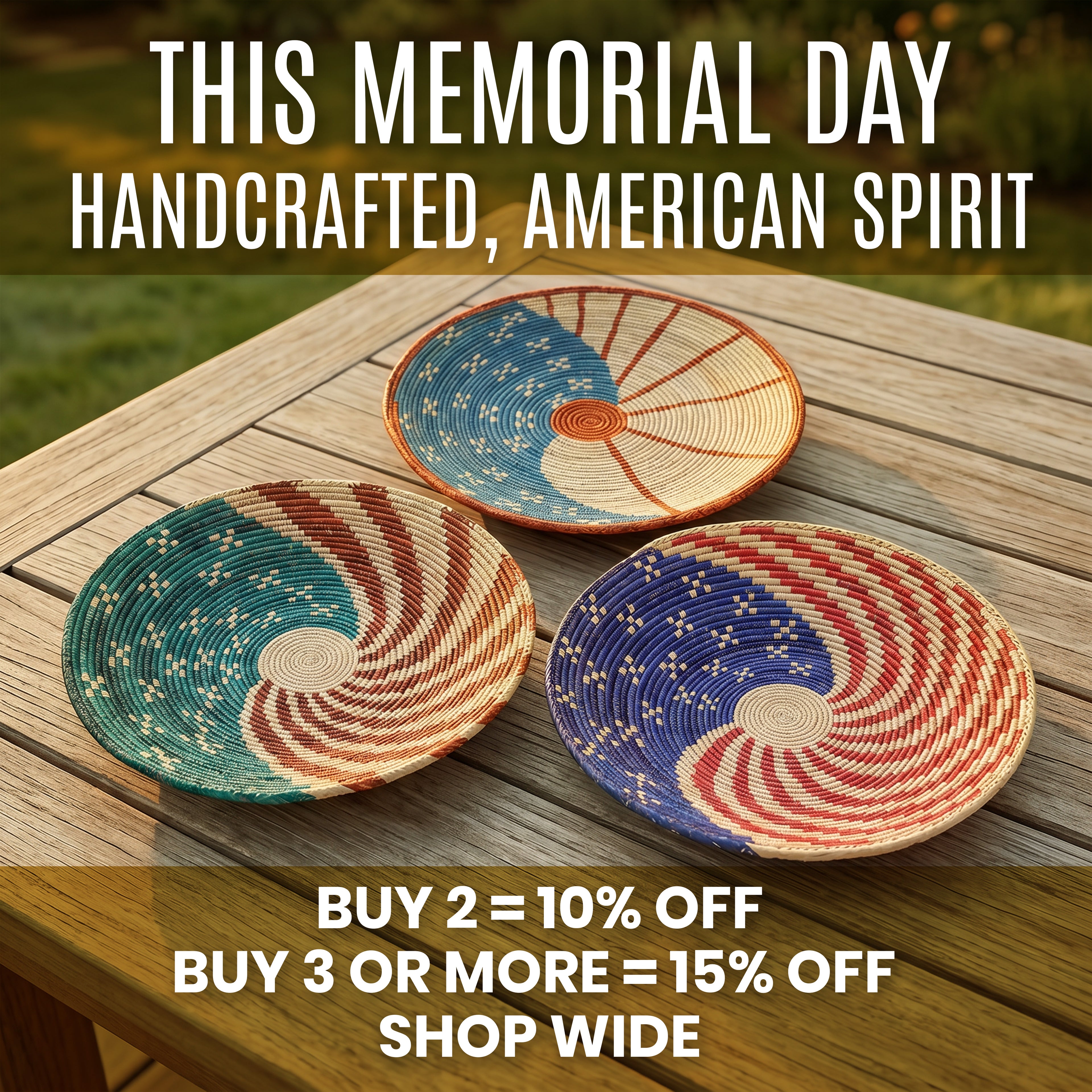 Patriotic Wall Basket Set of 3