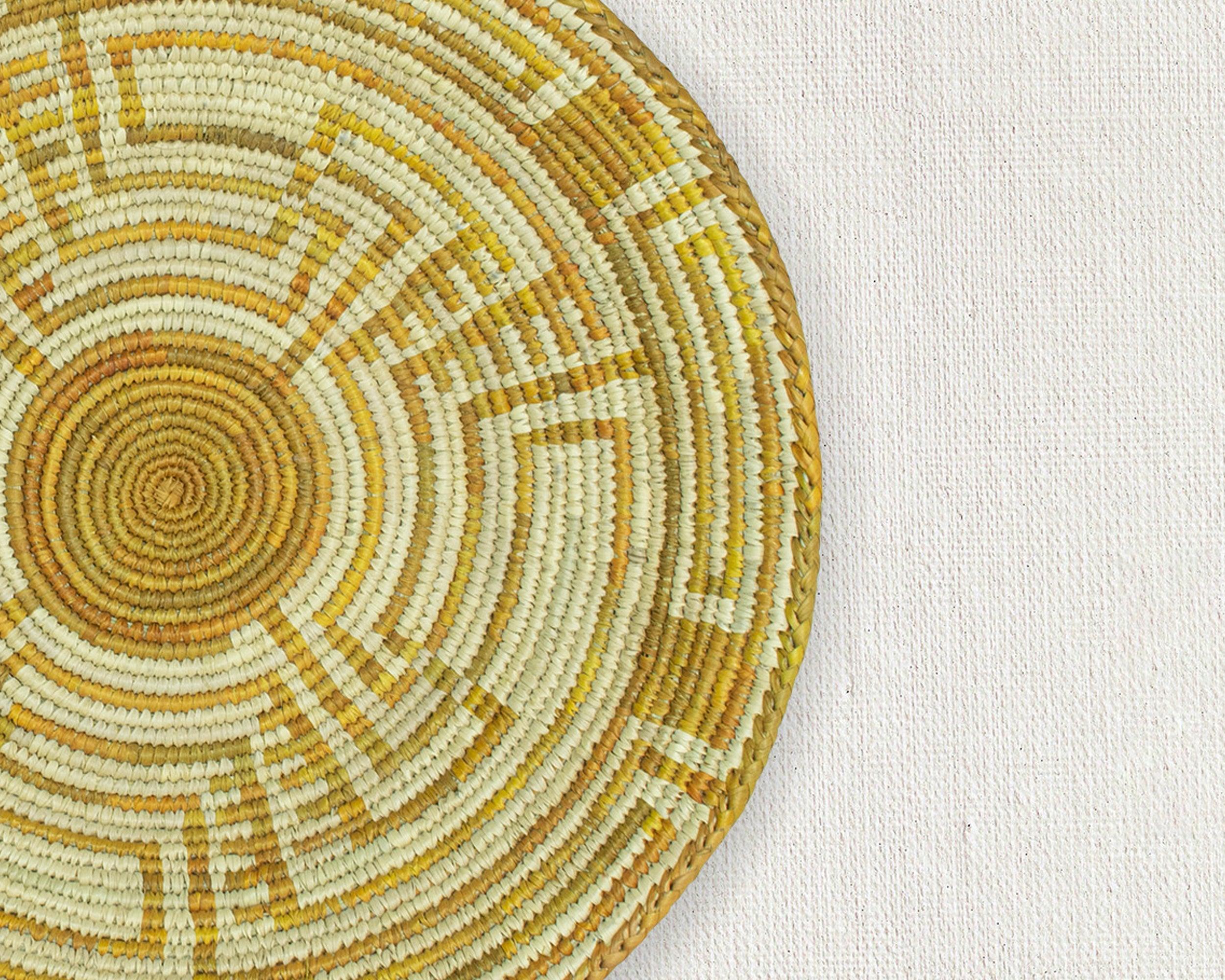 Yellow Obstract Basket 14-inch BSK-045-14