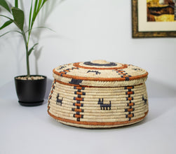 Black Dogs Southwestern Lid Basket