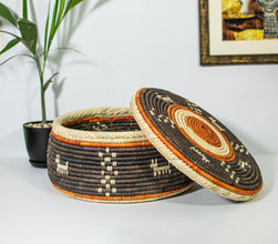 Canyon Paws Southwestern Lid Basket