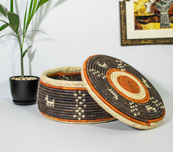 Canyon Paws Southwestern Lid Basket