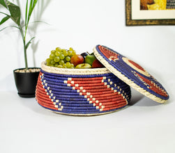 Twilight Swirls Southwestern Lid Basket