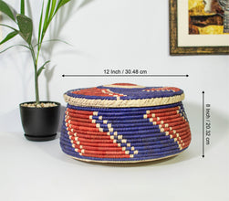 Twilight Swirls Southwestern Lid Basket