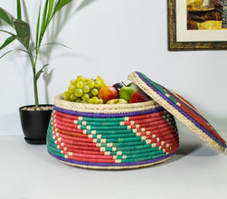 Whirl Bloom Southwestern Lid Basket