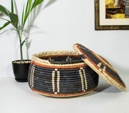 Zebra Vault Southwestern Lid Basket