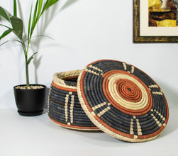 Zebra Vault Southwestern Lid Basket