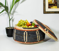 Zebra Vault Southwestern Lid Basket