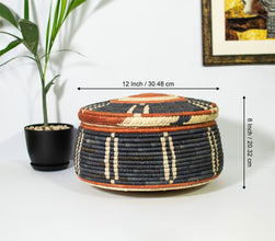 Zebra Vault Southwestern Lid Basket