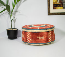 Red Dog Southwestern Lid Basket