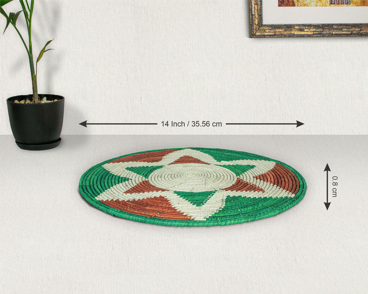 Red & Green Mat Wall Basket 14-inch MT-244-15