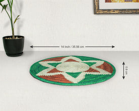 Red & Green Desert Sunshine Mat Wall Basket 14-inch