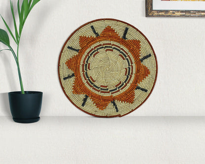 Sun Flower Mat Wall Basket 14-inch MT-240-15