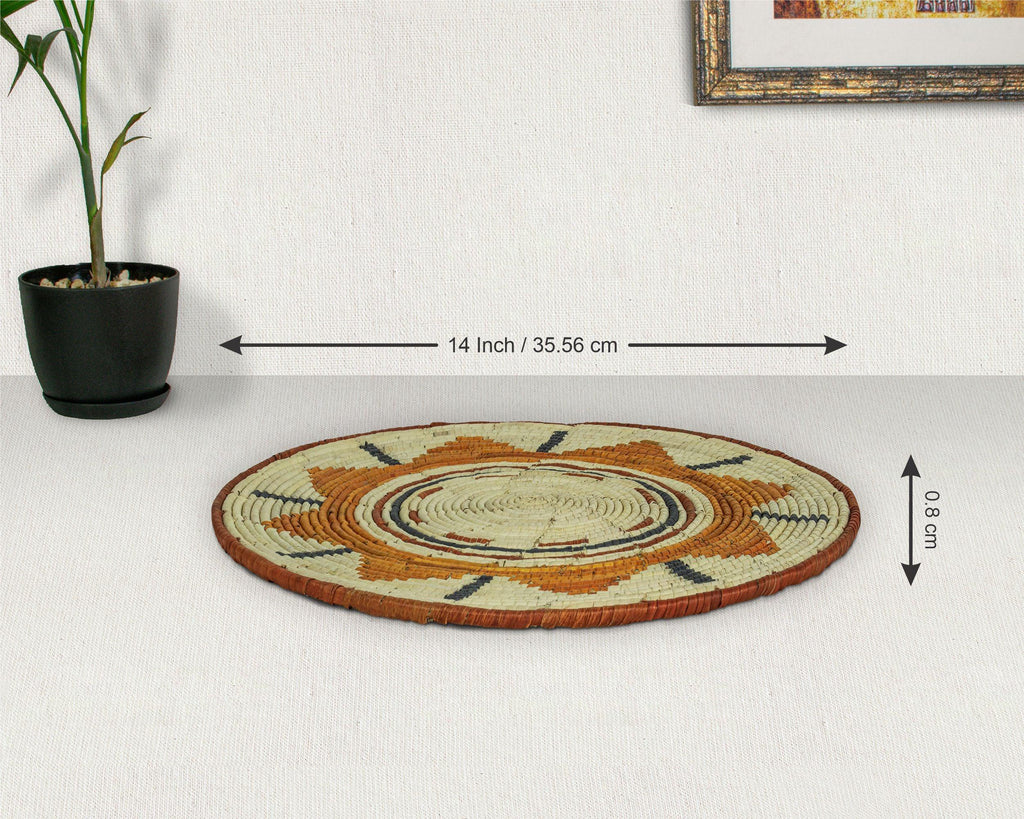 Sun Flower Mat Wall Basket 14-inch MT-240-15