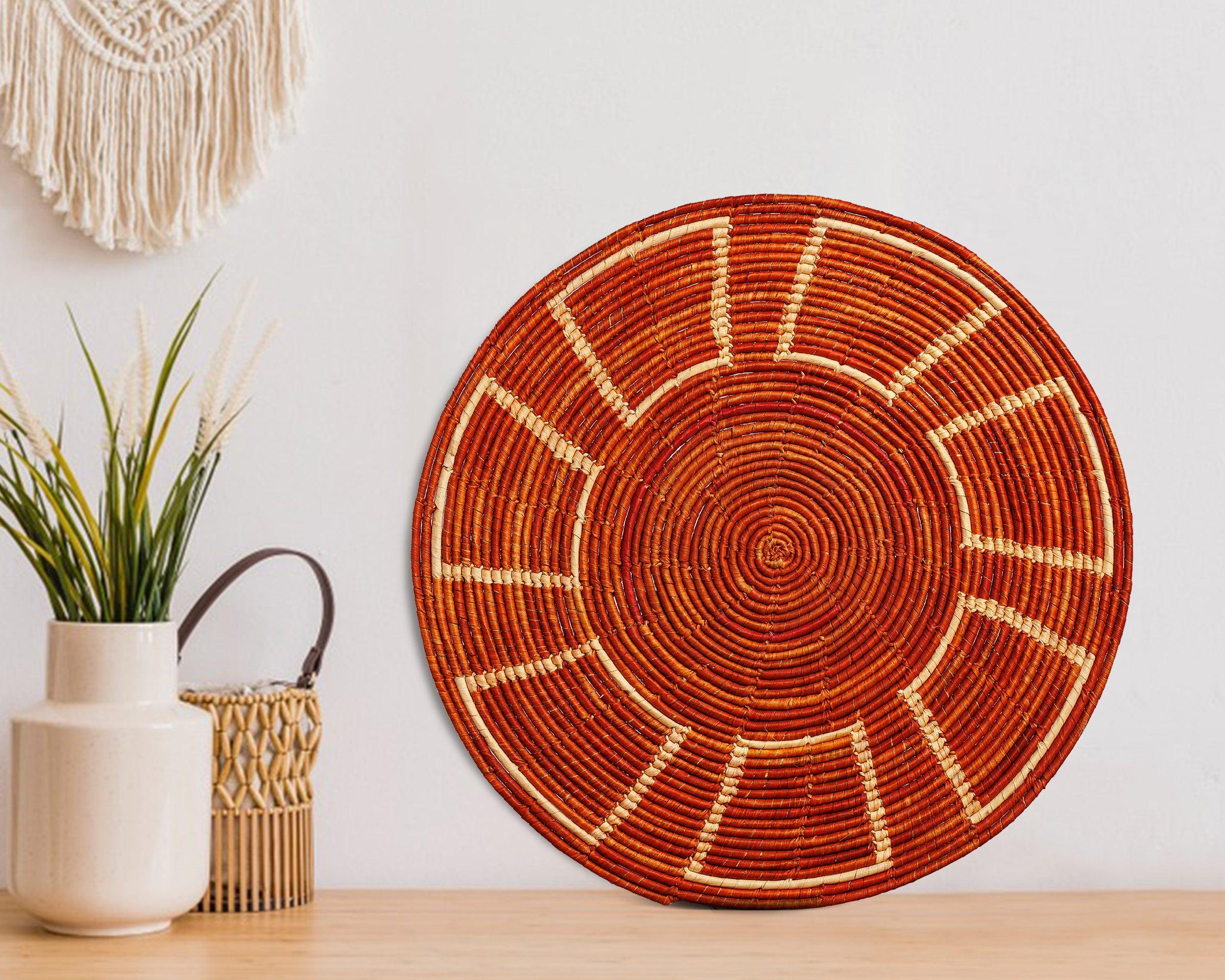 Red Mesa Mat Wall Basket 14-inch MT-013-14