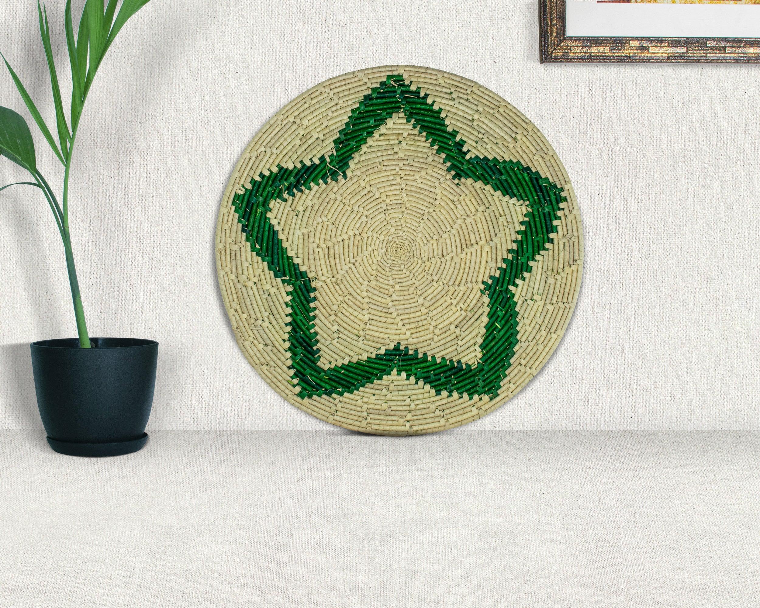 Green Night Star Mat Wall Basket 14-inch MT-217-15