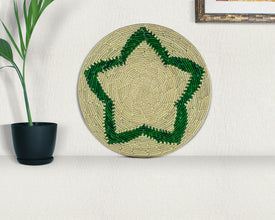 Green Night Star Mat Wall Basket 14-inch