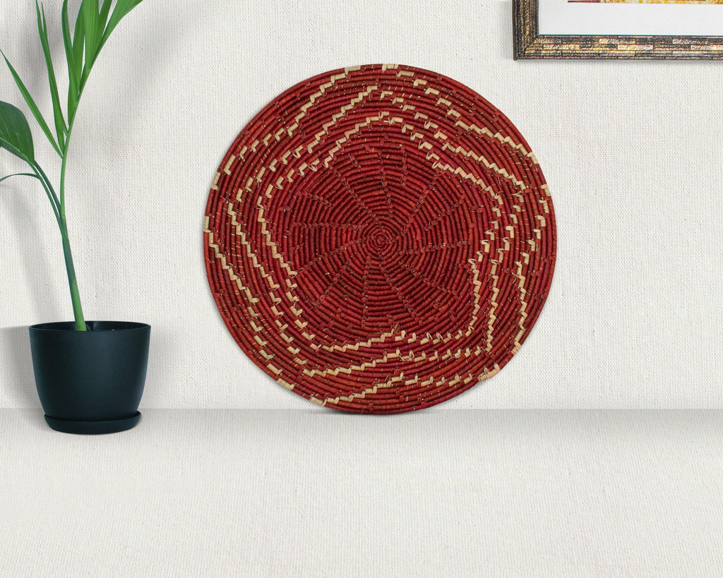 Crimson Star Mat Wall Basket 14-inch MT-222-15