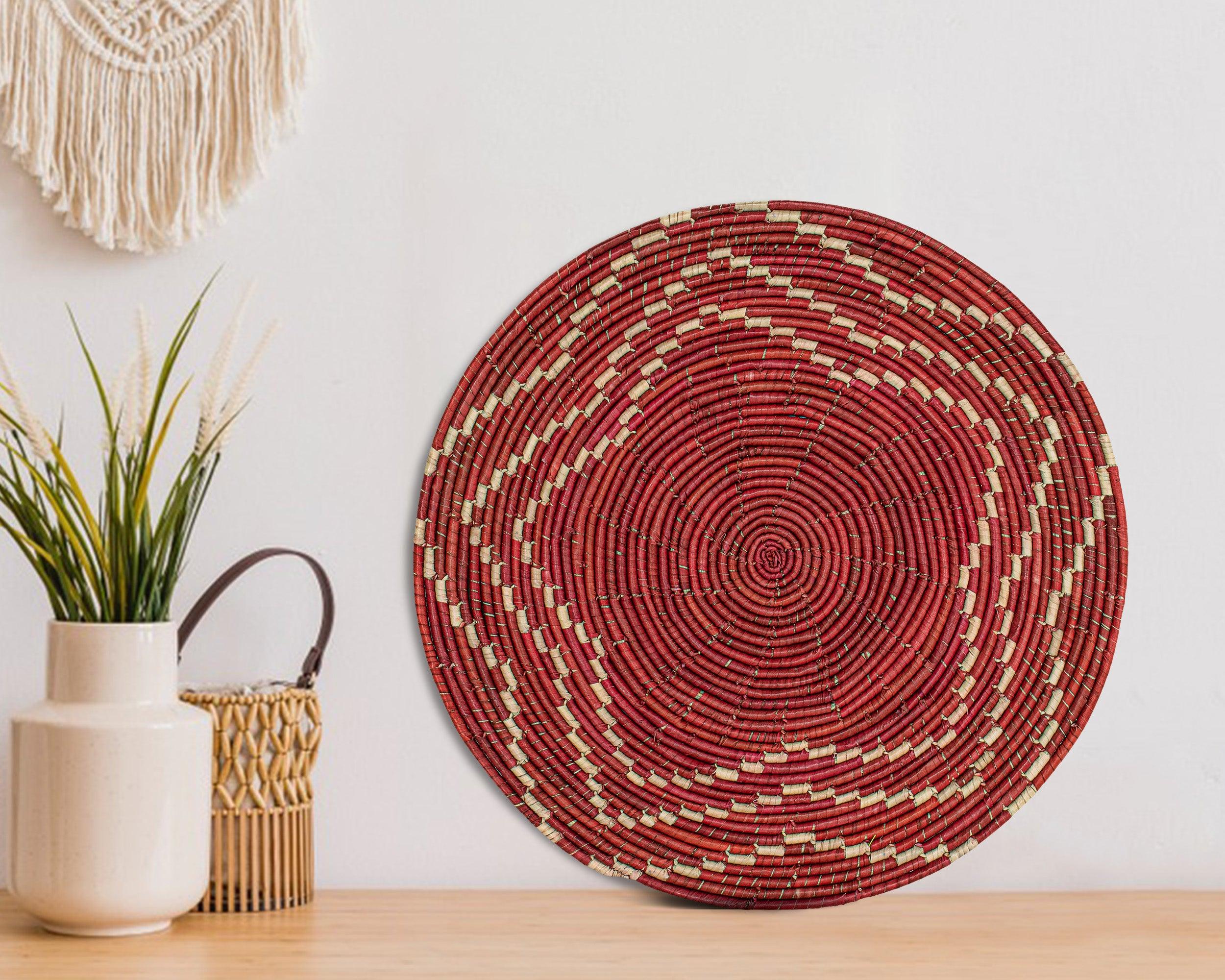 Crimson Star Mat Wall Basket 14-inch MT-222-15