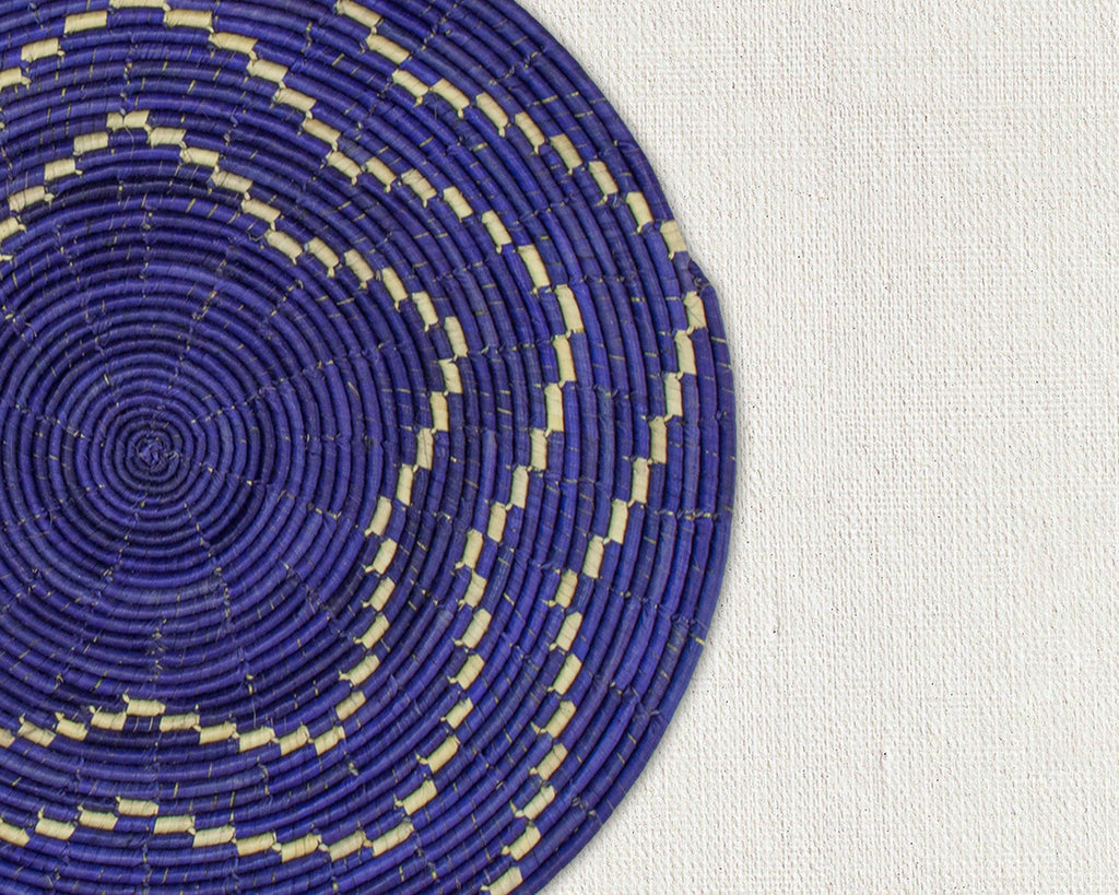 Blue Crimson Star Mat Wall Basket 14-inch MT-202-15