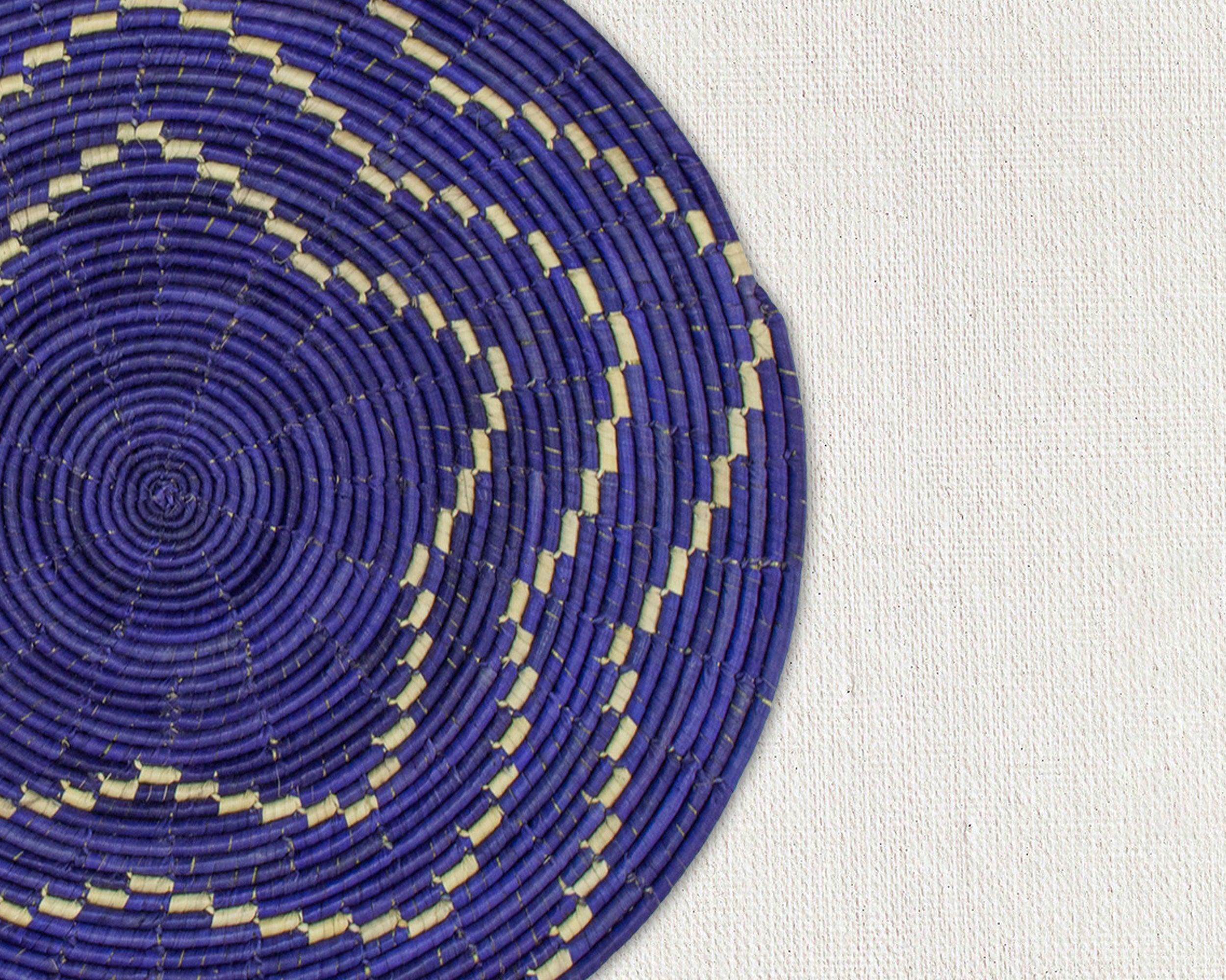 Blue Crimson Star Mat Wall Basket 14-inch MT-202-15