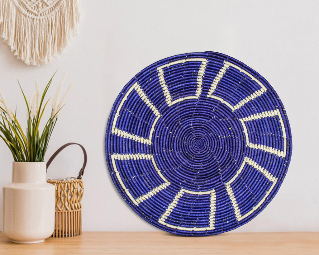 Indigo Mesa Mat Wall Basket 14-inch MT-219-15