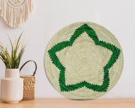 Green Night Star Mat Wall Basket 14-inch