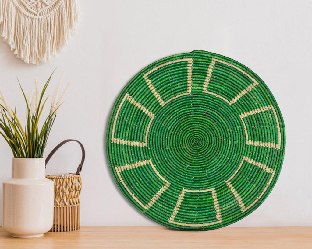 Green Mesa Mat Wall Basket 14-inch MT-211-15