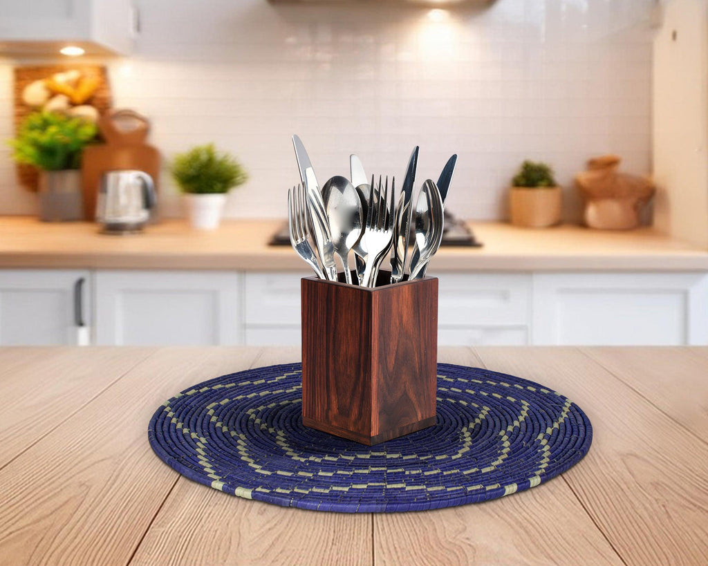 Blue Crimson Star Mat Wall Basket 14-inch MT-202-15