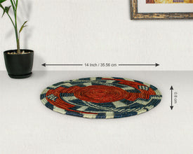 Blue Apache Navajo Mat Wall Basket 14-inch