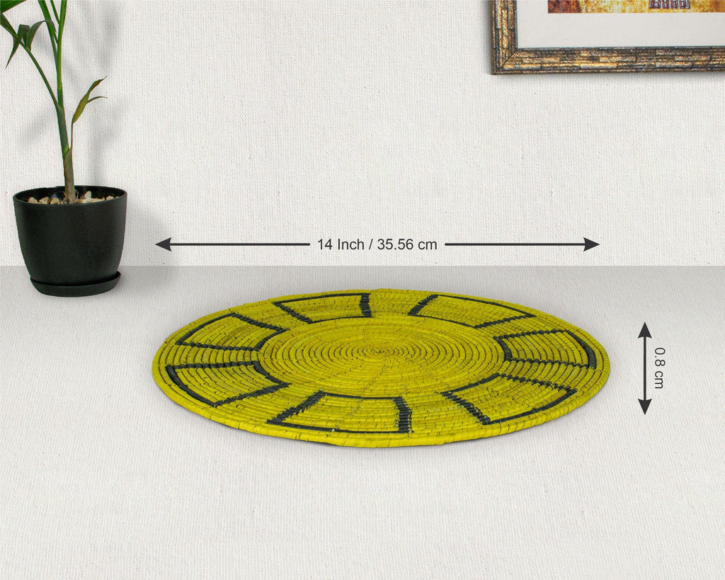 Yellow Mesa Mat Wall Basket 14-inch MT-208-15