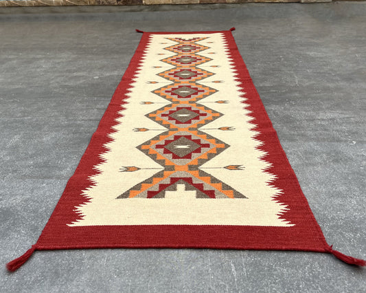 Hopi Arrow Dance Flatweave Runner Rug – 2.5x10 ft RR-072-25