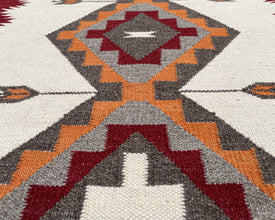 Hopi Arrow Dance Flatweave Runner Rug – 2.5x10 ft