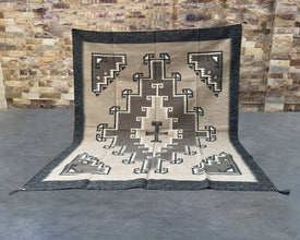 Ganado Thunderbird Path Large Southwestern-Inspired Wool Dhurrie - 8x10 ft