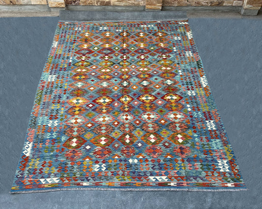 Afghan Maimana Wool Kilim - 12x9 ft KL-090-88