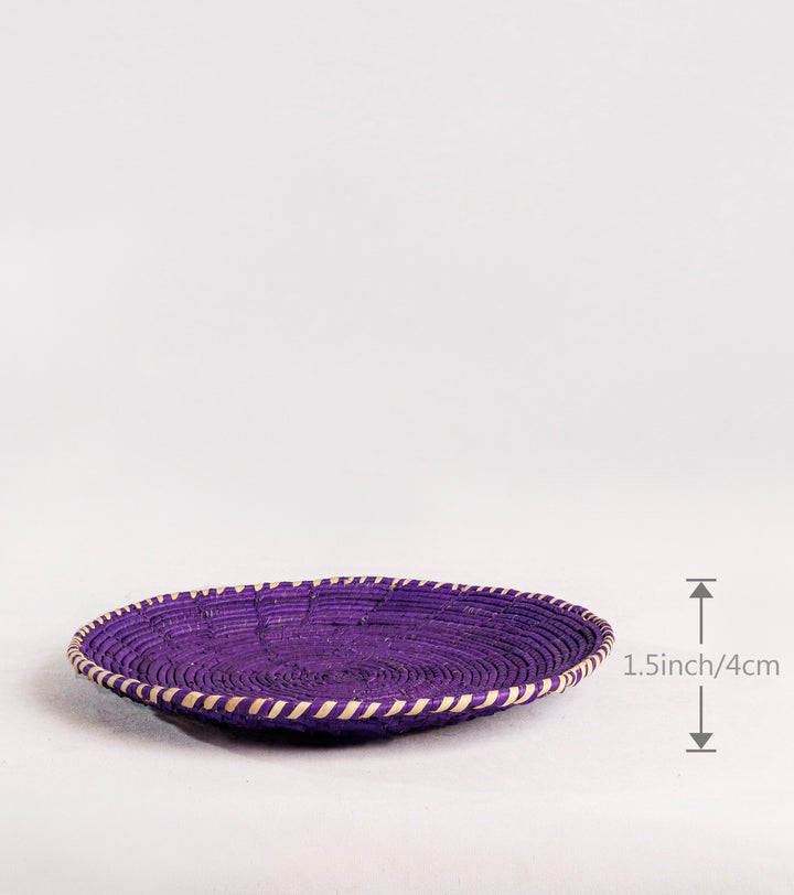 Magenda Plain Hand-Woven Plate, 11-inch Diameter and 1.5-inch Depth.