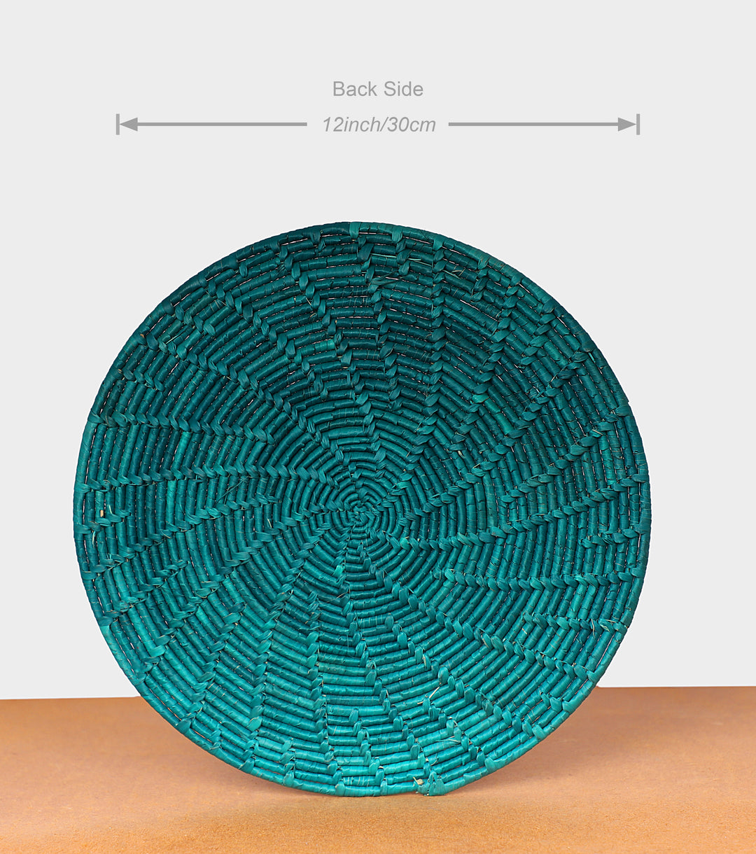 Ferozi Hand-woven Plain Mat, 12-inch Diameter and 2-inch Depth.