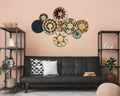 Set of 10 Handwoven wall baskets SET-405-10 N