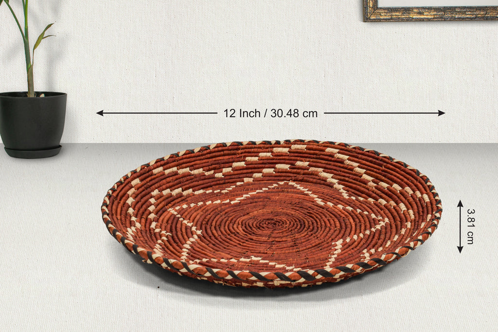 Fierry Red Flat Basket 12-inch