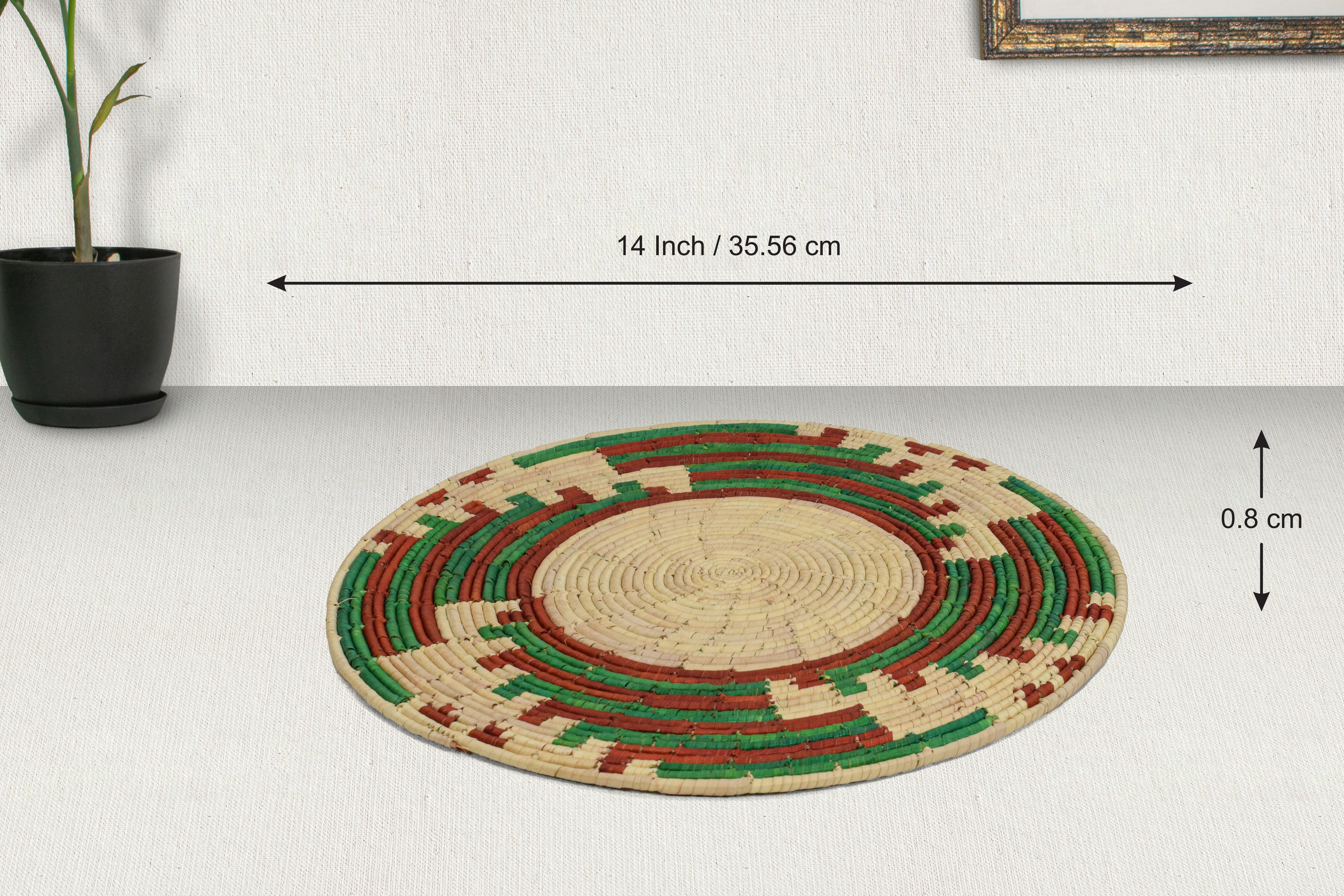 Emerald Fan Mat Wall Basket 14-inch MT-264-15